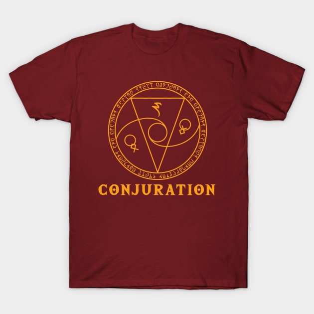 Runic School of Conjuration T-Shirt by Moon Phoenix Crafts & Designs